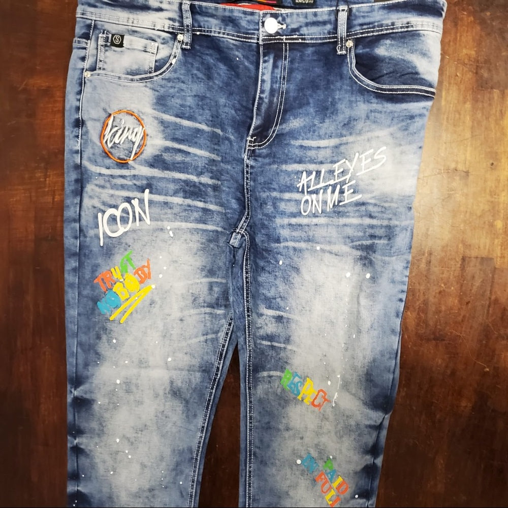 Sz Various denim Graphic jeans