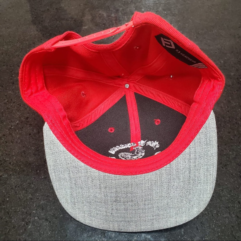Red gray SnapBack one size fits all