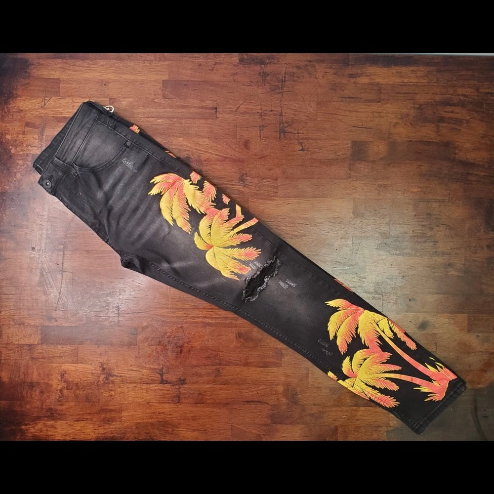 Sz various black tree denim jeans