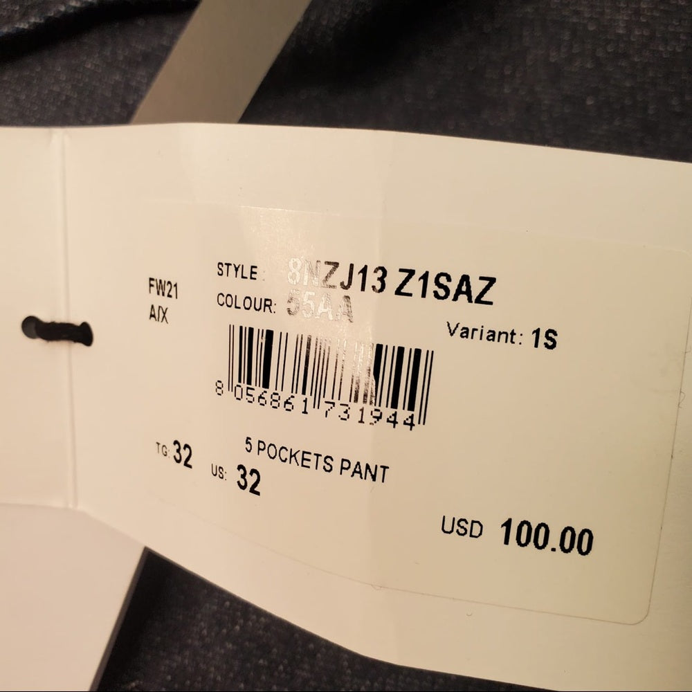 Armani Exchange dark blue denim jeans sz 32