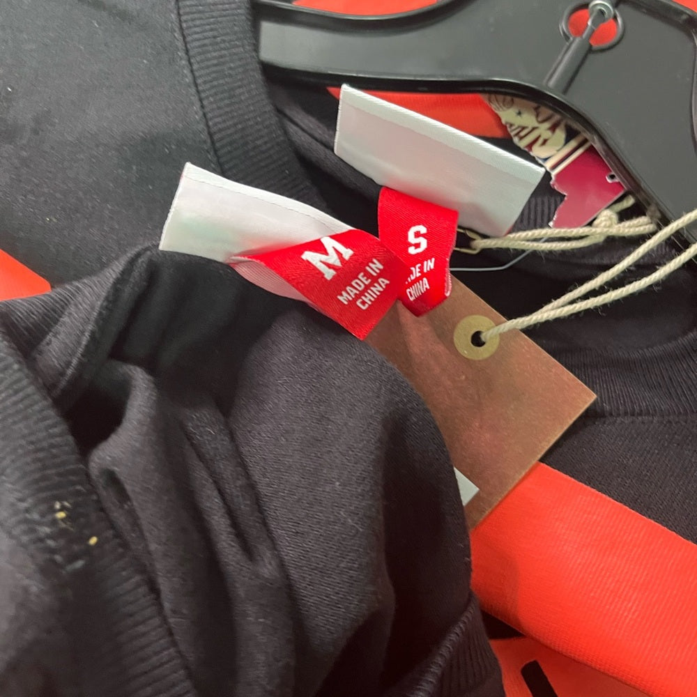 Chicago Bulls Mitchell & Ness Black Flames T-Shirt