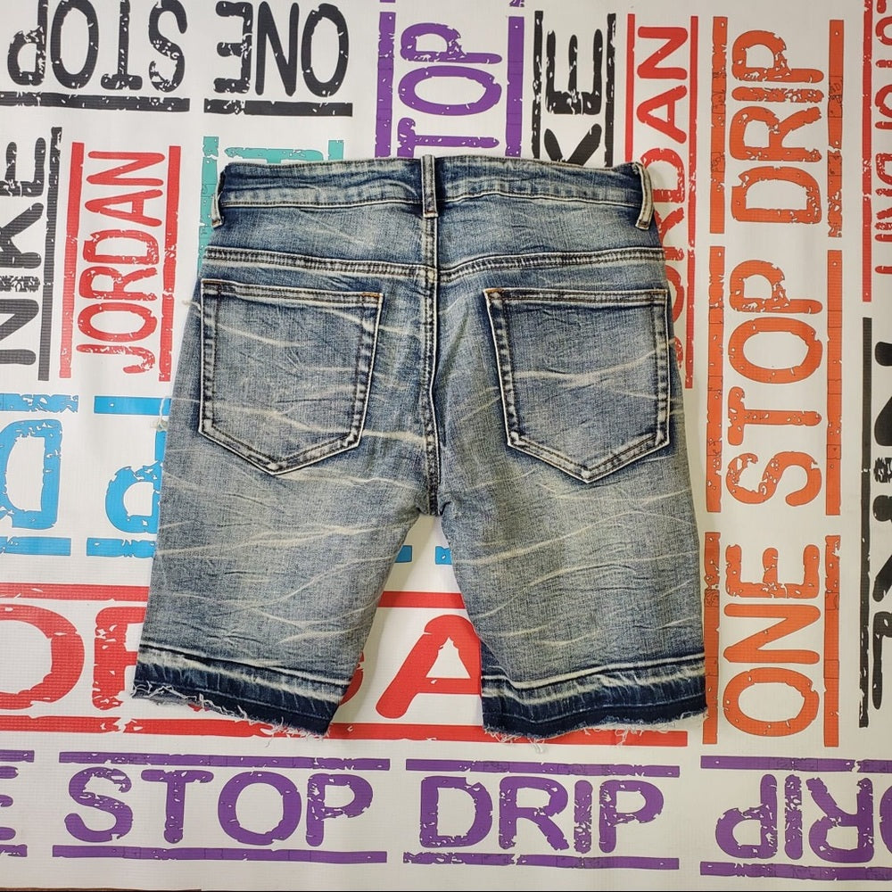 Sz Various ripped jean shorts denim blue