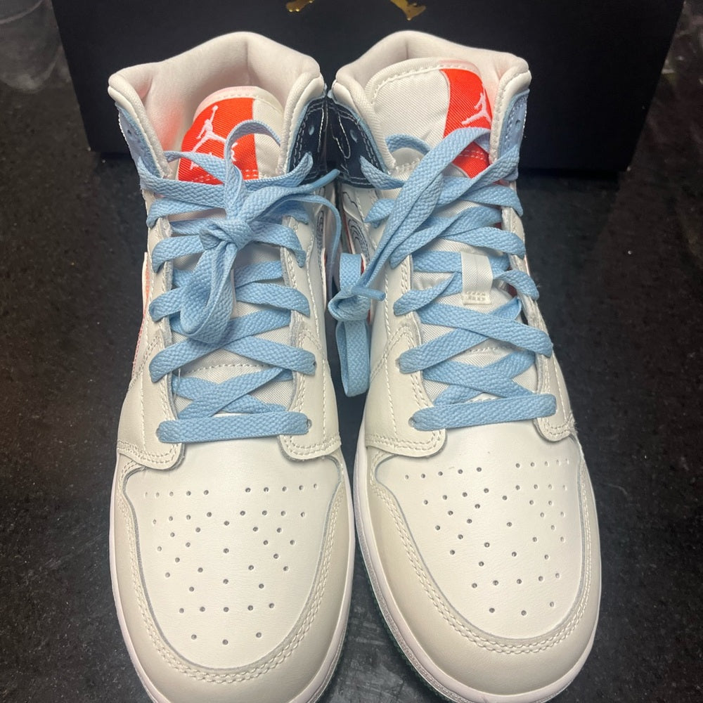 Sz 7 y air Jordan 1s muti colors