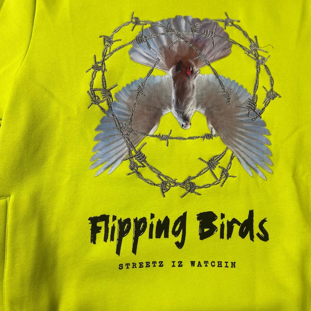 Sz Various Hoodie lime flipping birds