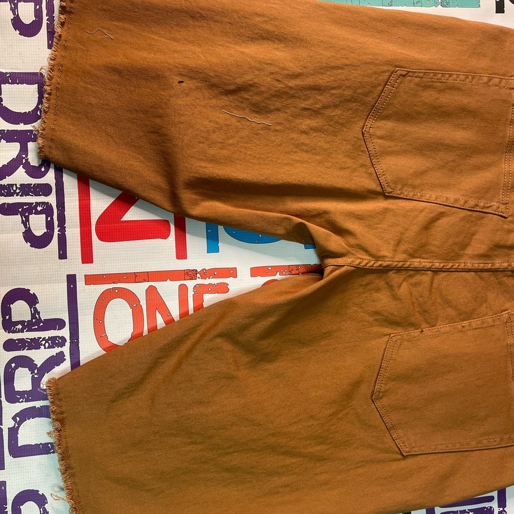 Sz 42 rust brown denim jean shorts