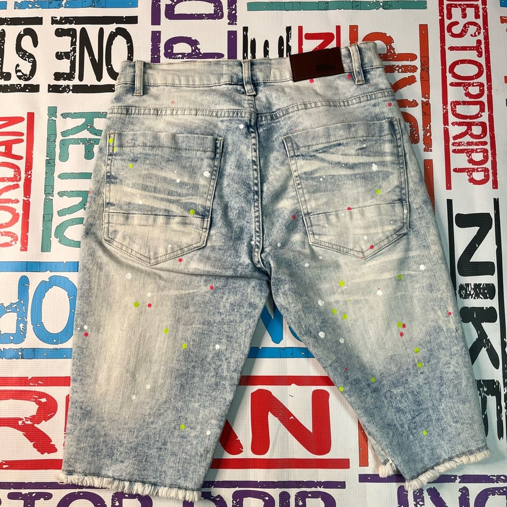 Sz 32 Paintsplash denim jean shorts