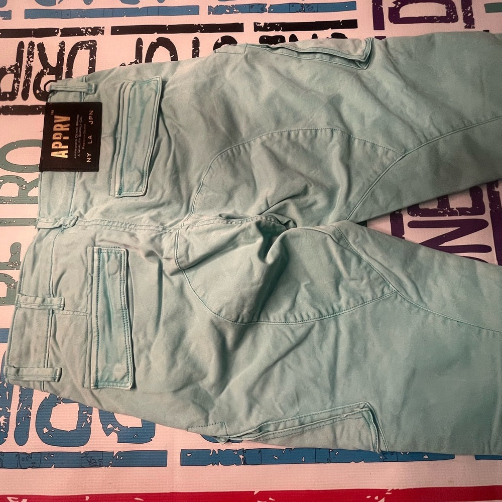 Sz Various teal blue cargos side pockets