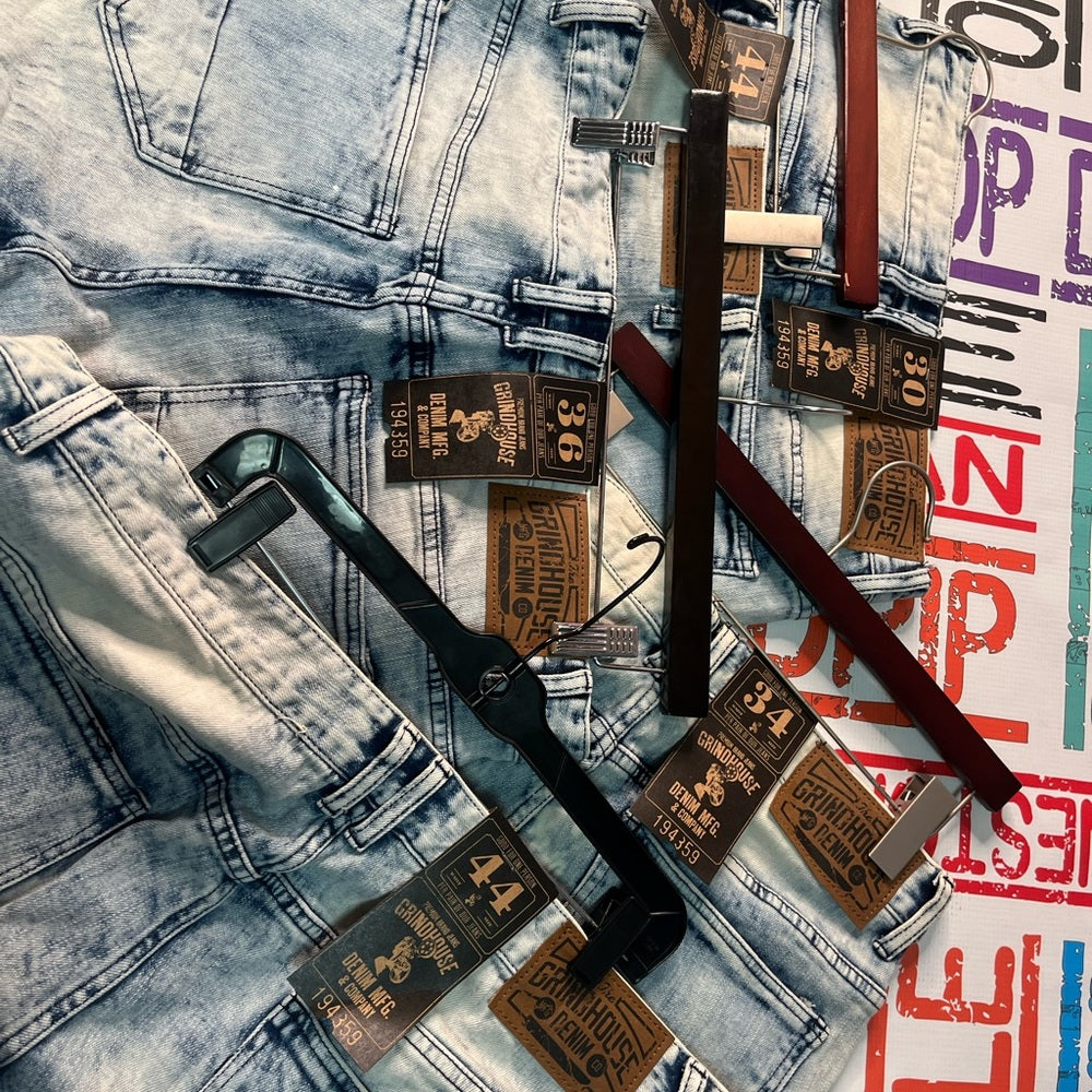 Sz Various denim jean shorts light blue