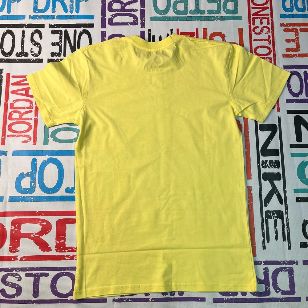 Broken Hearts yellow graphic tee Sz Various