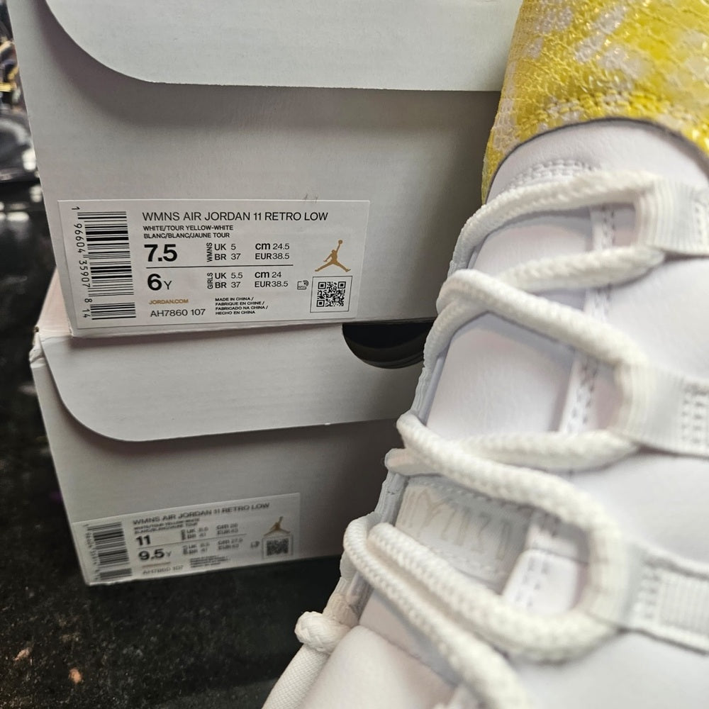 Women's Air Jordan 11 Retro Low Yellow sz various