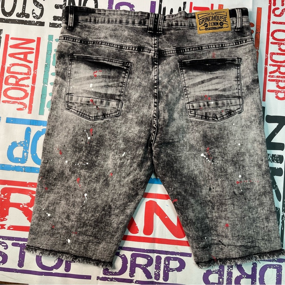 Sz Various gray ripped Jean shorts