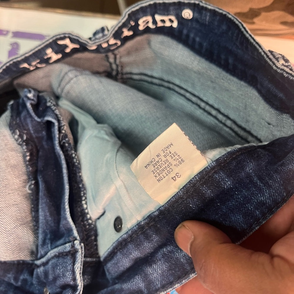 Sz 34 kilogram ripped demin blue jeans