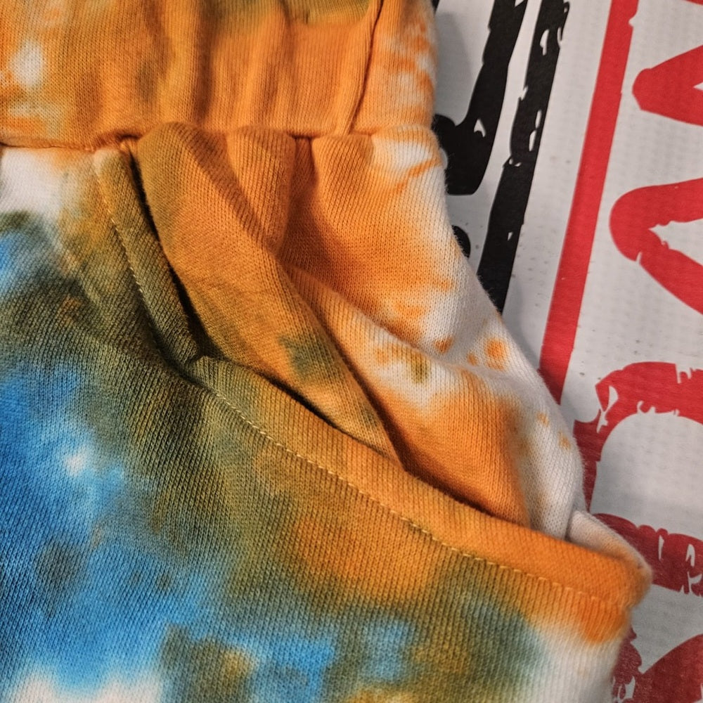 Sz large cotton tye dye shorts