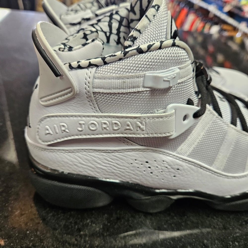 Sz 8.5 Jordan 6 rings white & black