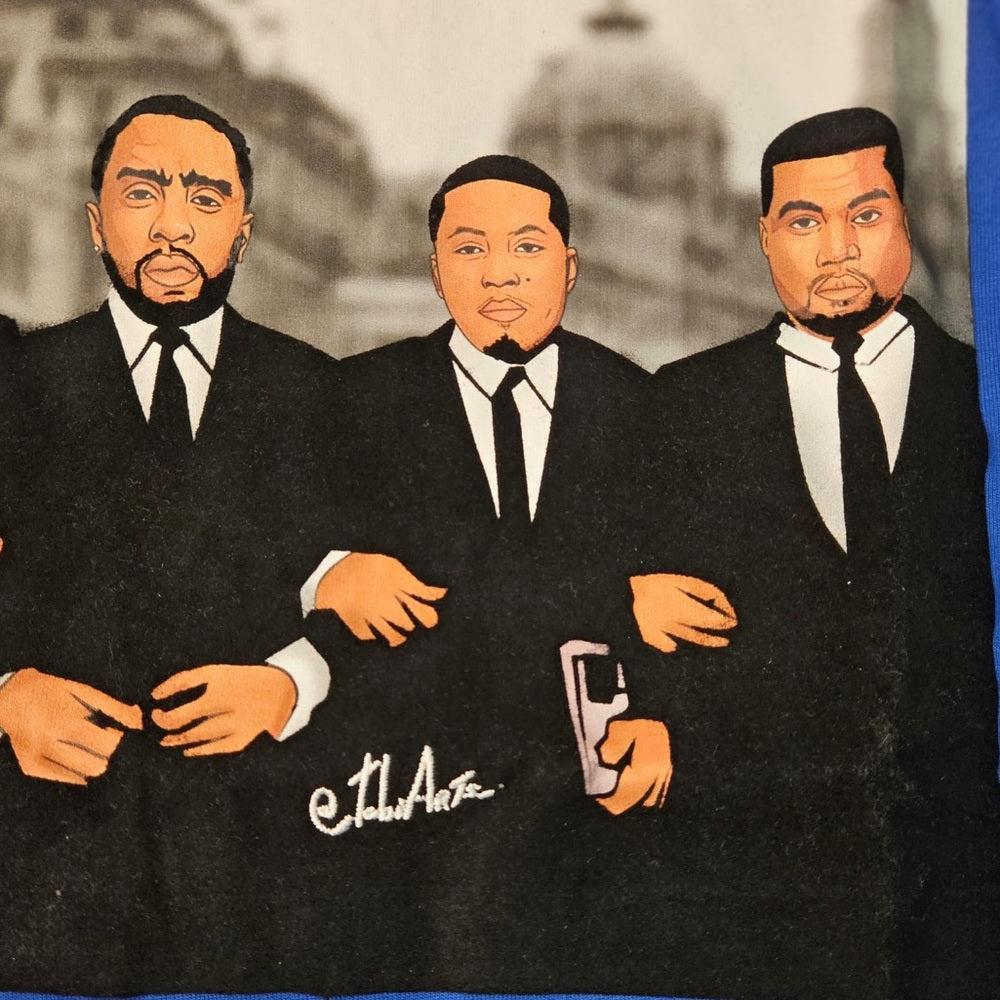 Legendary Puffed Embroidered tee sz various black planet