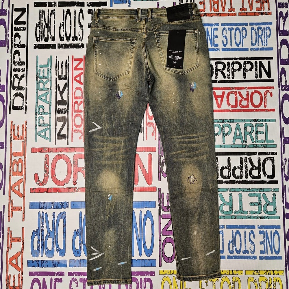 Sz Various paint splash denim jeans