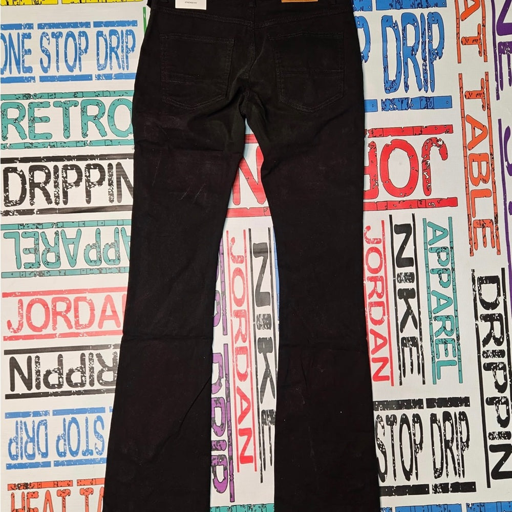 Sz Various stack cargo black pocket pants