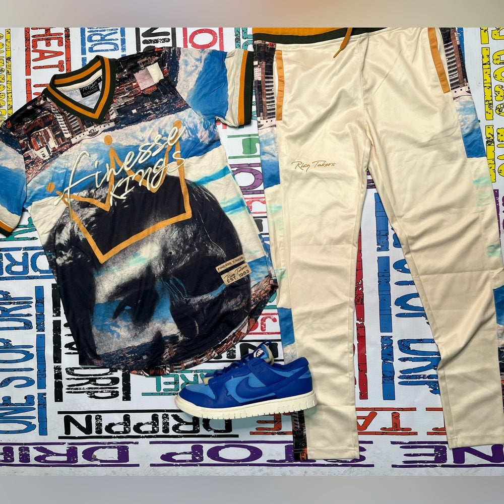 Risq Takers el patron patch Stitch joggers Sz various