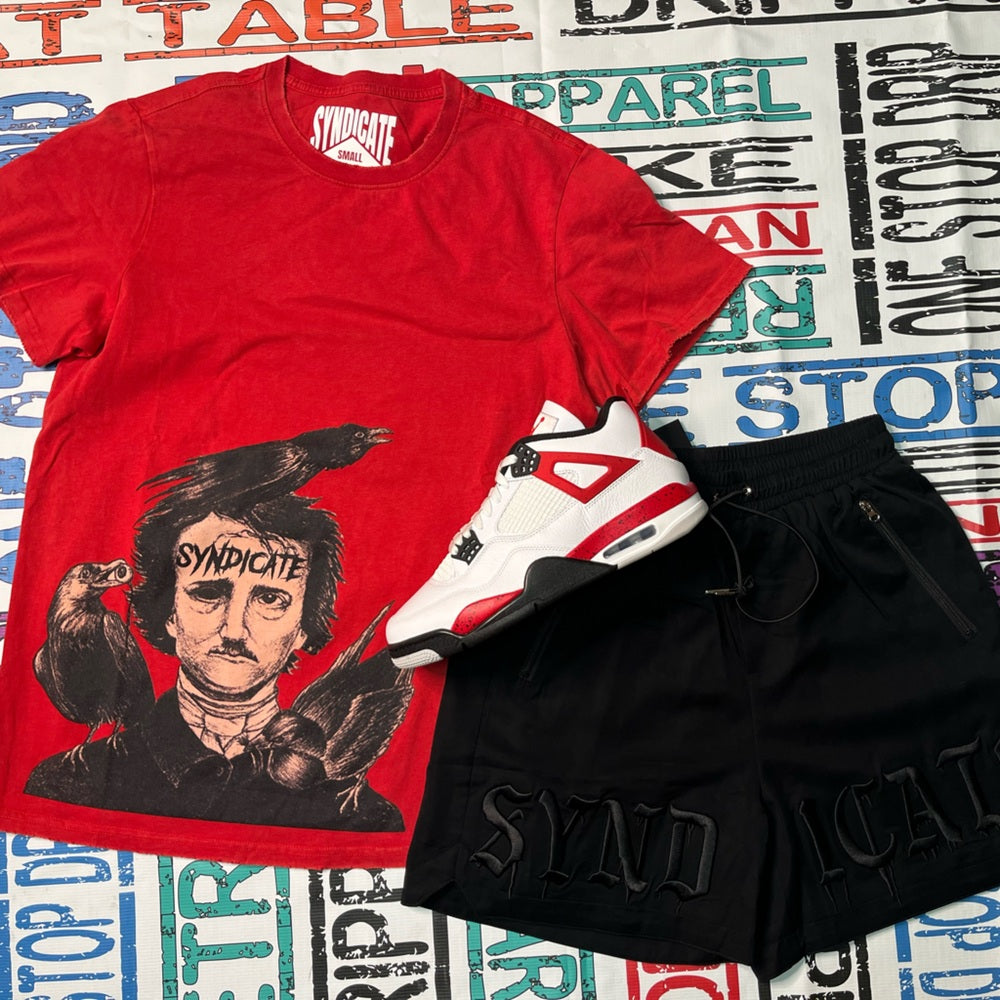 Syndicate High quality graphic tee Sz Various red