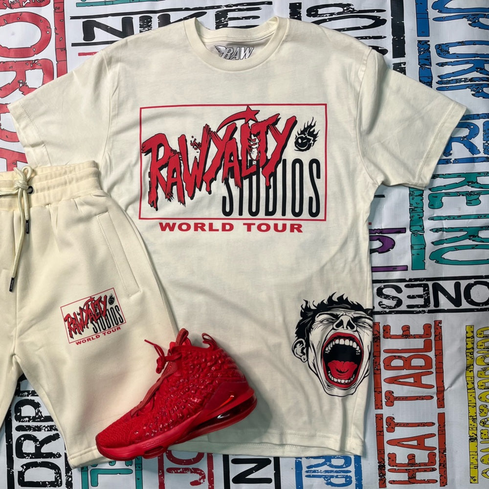 Rawyalty graphic t shirts red Sz various