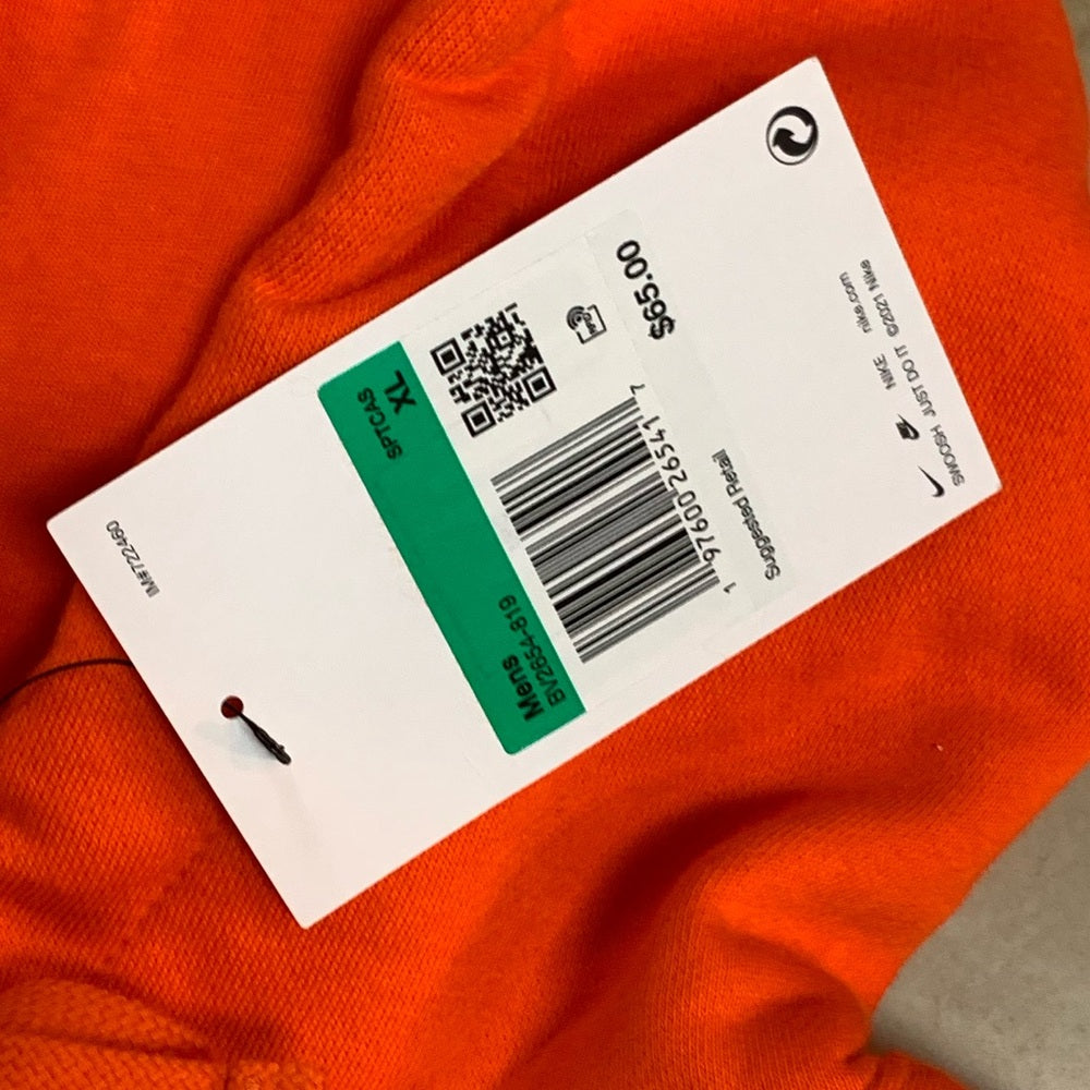 Nike Men's Orange Hoodie Sz xl