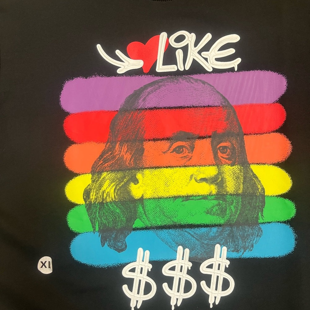 Black Graphic T-Shirt like money Sz various