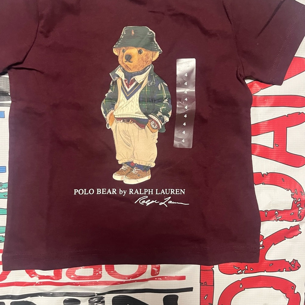 Ralph Lauren Kids Polo Bear T-Shirt - Burgundy