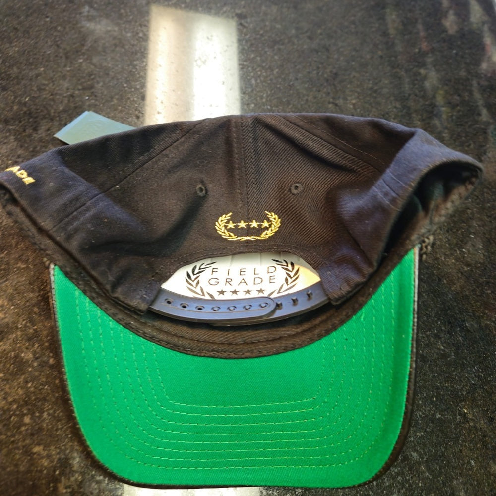 Black Cap with Gold Skull Embroidery