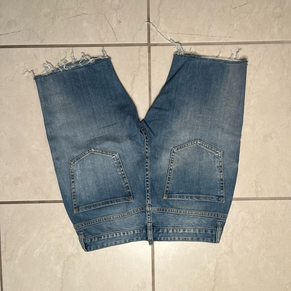 Blue Distressed Men's Shorts