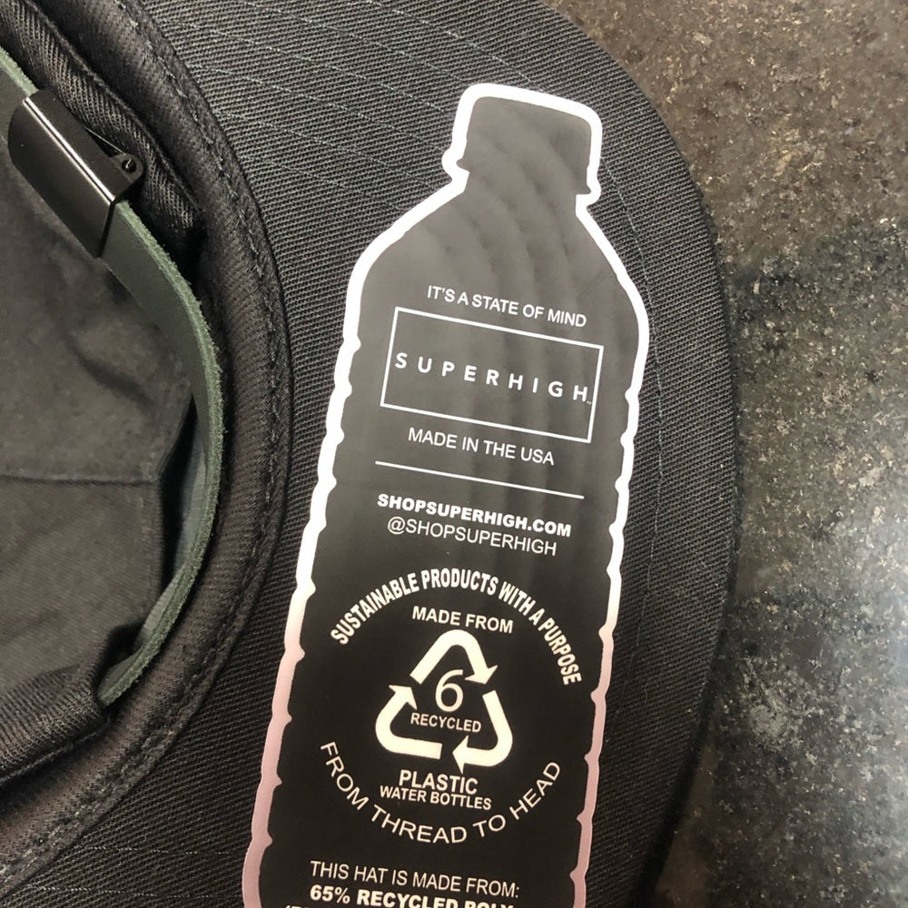 Super High black SnapBack one size fits all