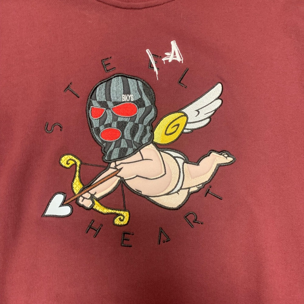 Men's Maroon bkys graphic Sweater Sz various