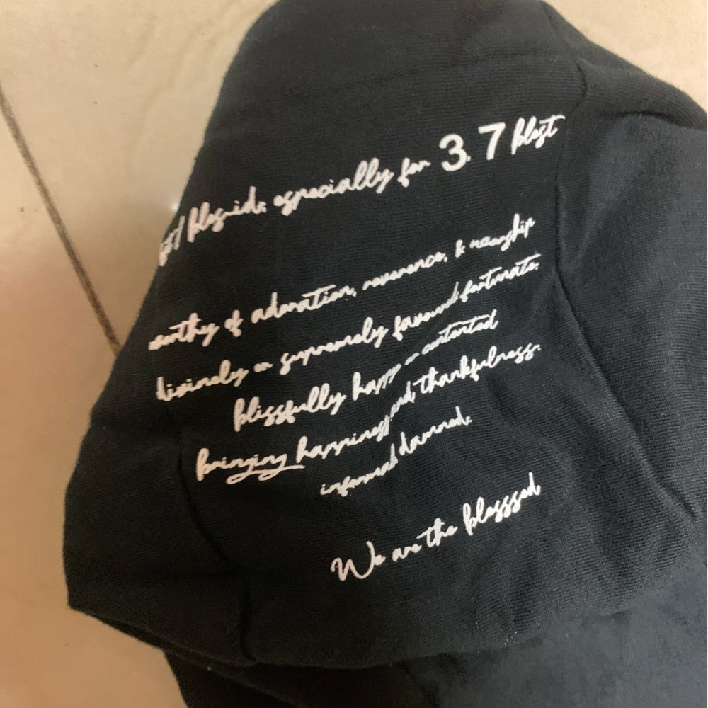 Black Graphic Zip-Up Hoodie Sz med