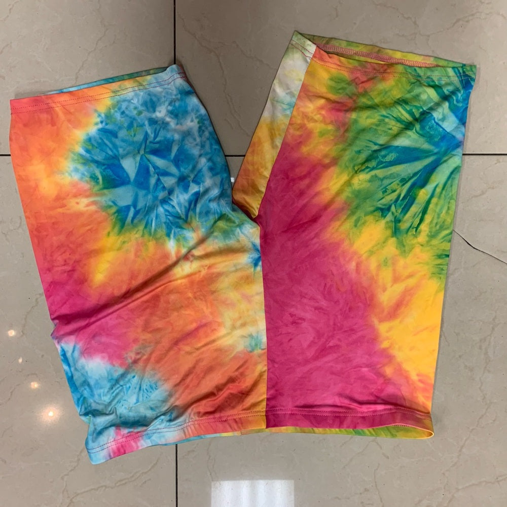 Vibrant Tie-Dye women tights Sz 3XL