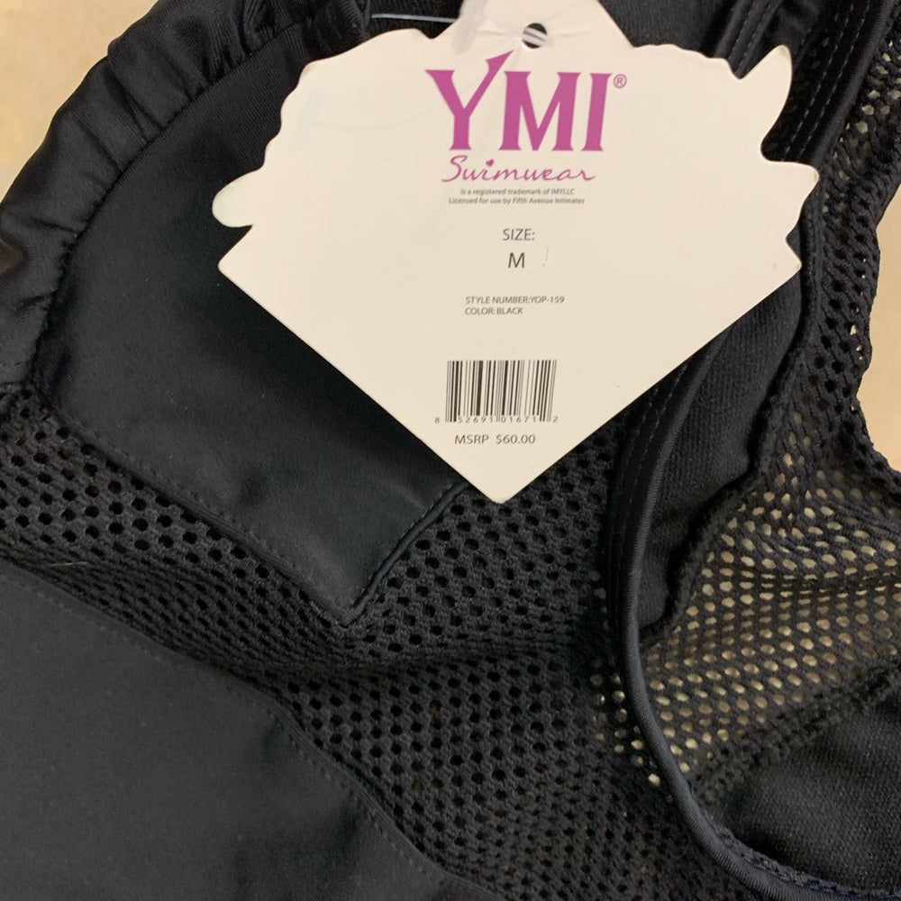 Black Intimate Top one piece bathing suit Sz med