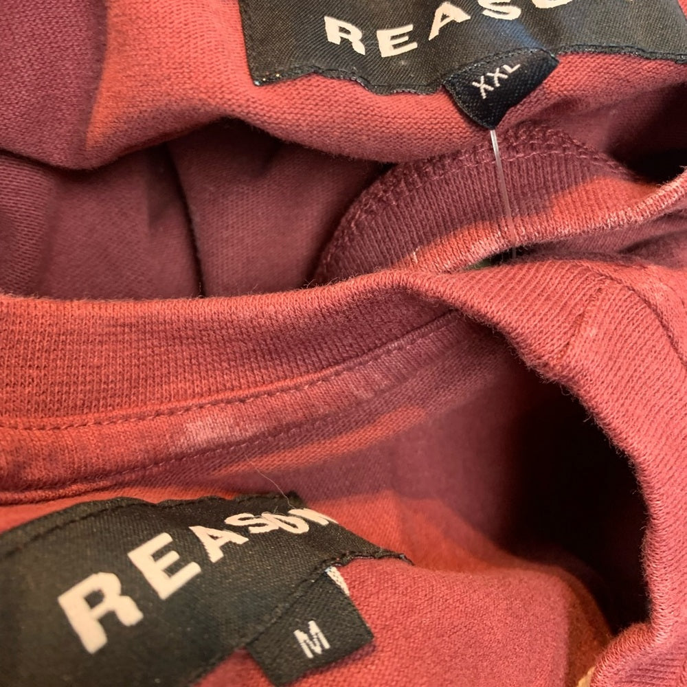 Reason Men's Burgundy Graphic T-Shirt Sz various