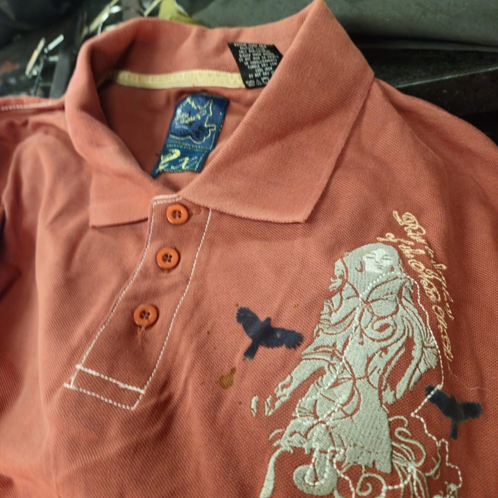 Men's Rust Polo Shirt Sz various