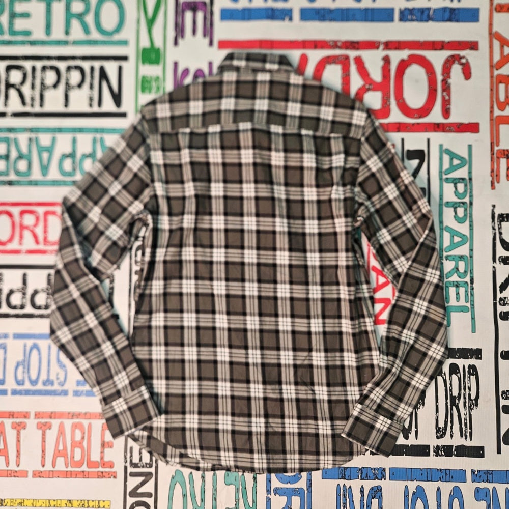 Armani Exchange Black and White Casual Button Down Shirt