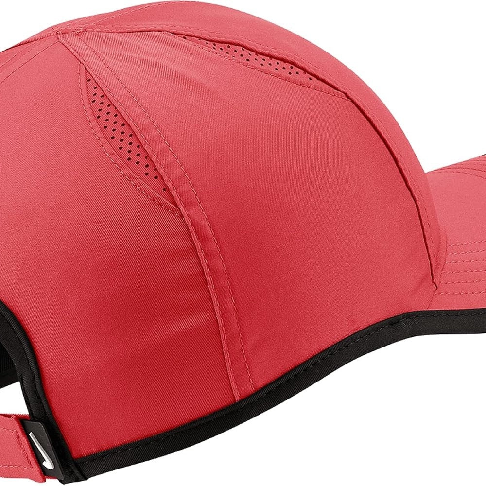 Nike dri fit Red Sports Cap with White Swoosh