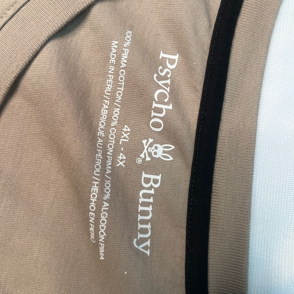 Sz 4Xl PSYCHO BUNNY MEN'S STONE TACOMA GRAPHIC T-SHIRT