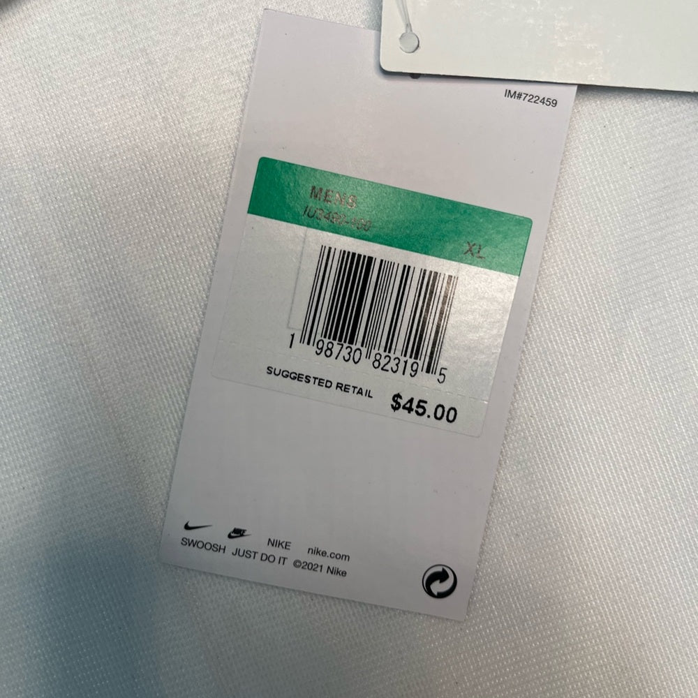 Nike Graphic Tee in White with Bold Blue and Red Design