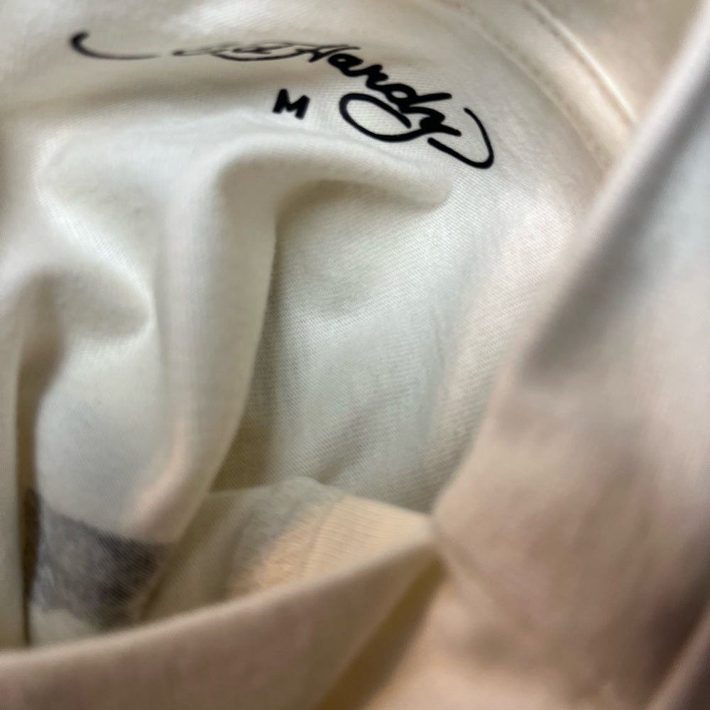 Ed Hardy Cream Rhinestone Graphic Tee