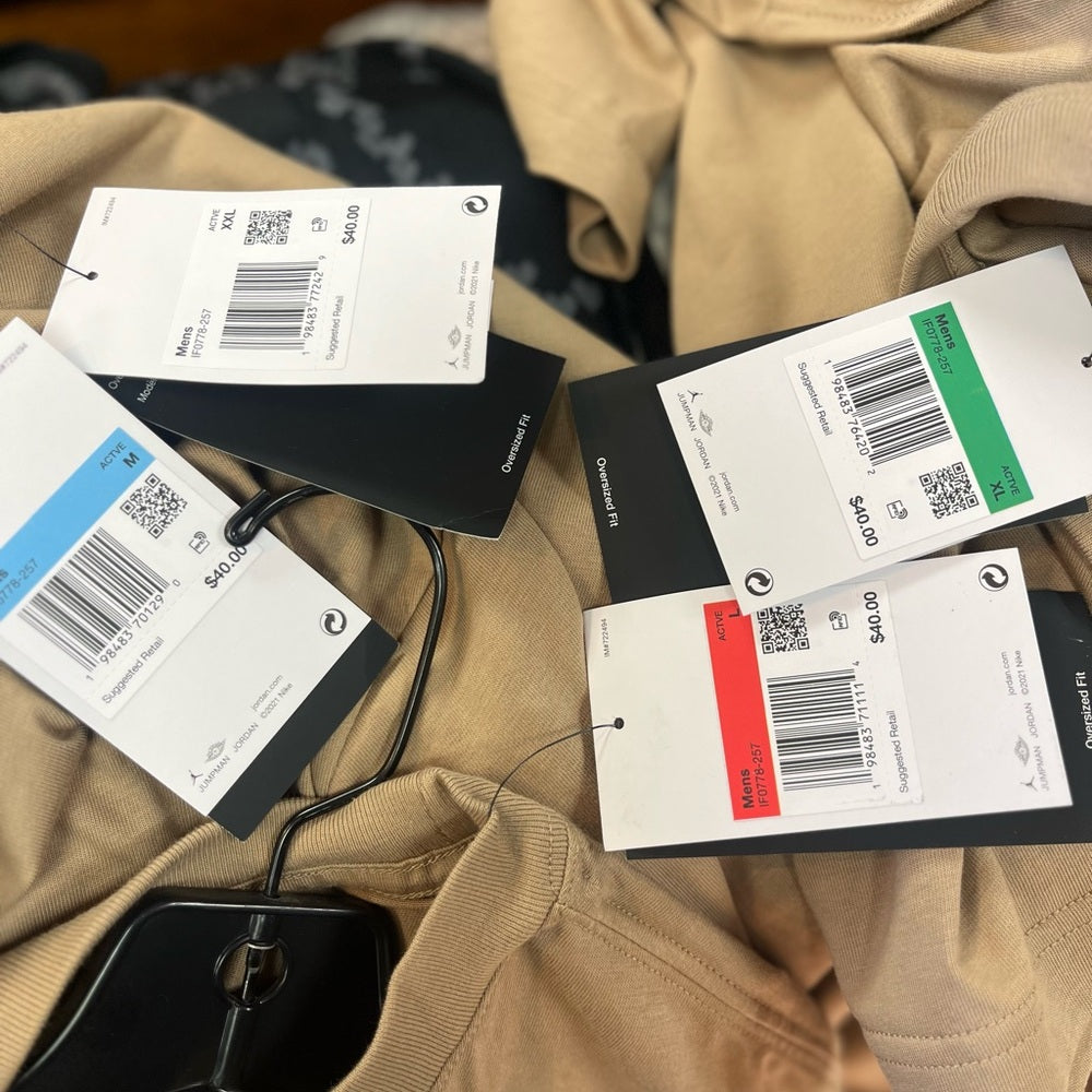 Jordan Brooklyn Air Oversized Crewneck T-Shirt in Beige