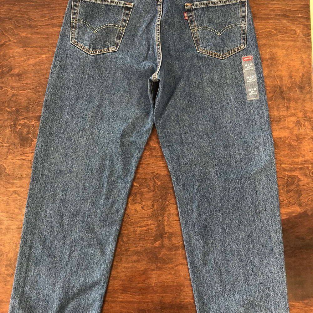 Blue denim relaxed fit sz 36x30