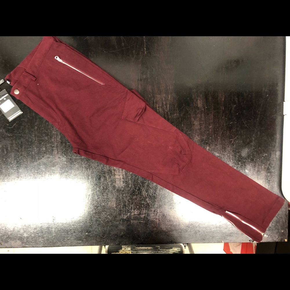 Burgundy cargo pants sz Various