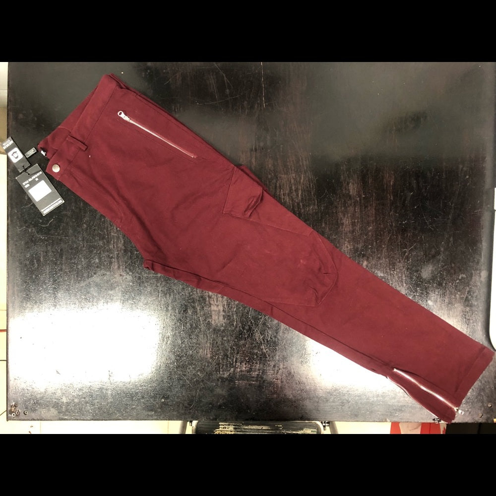 Burgundy cargo pants sz Various