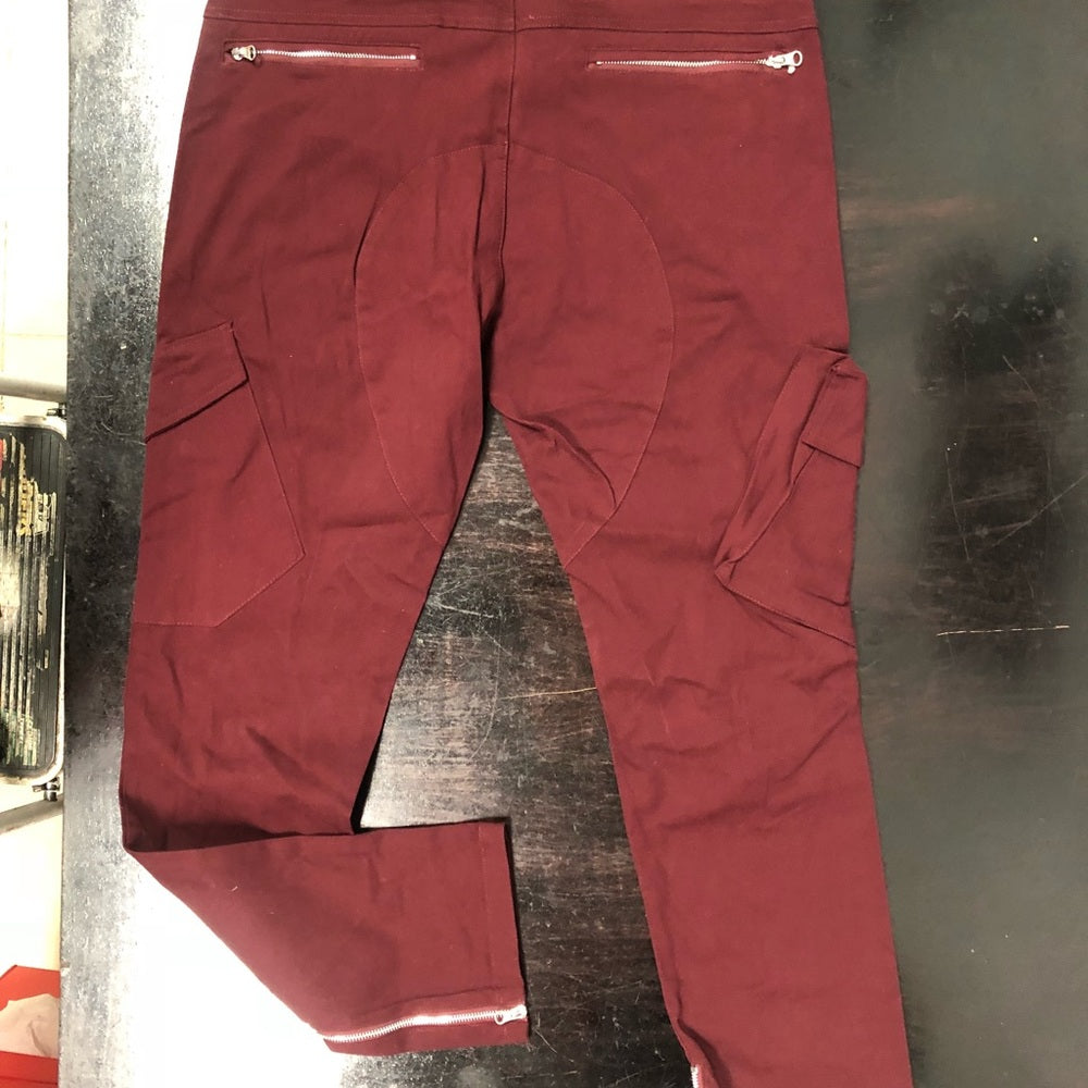 Burgundy cargo pants sz Various