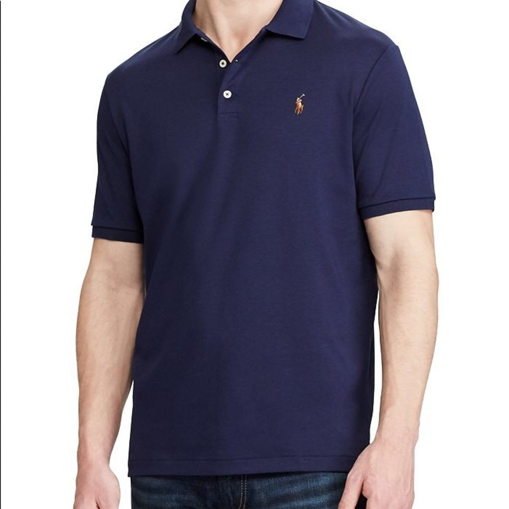 Polo soft Cotton navy blue sz Various