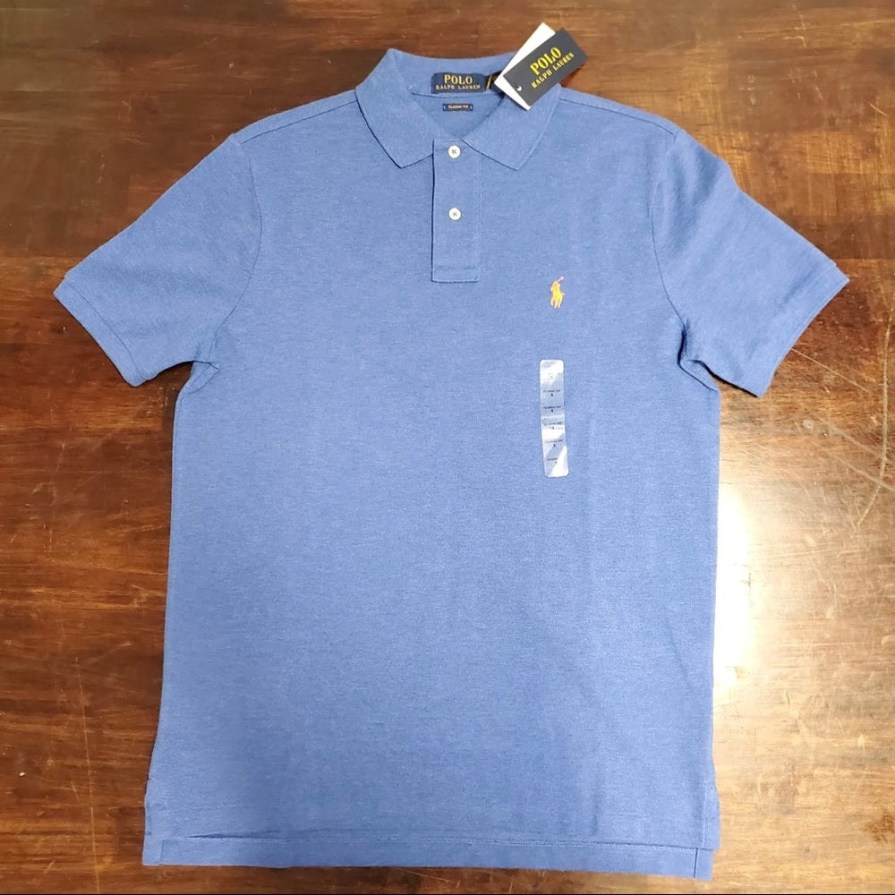 Sz Various Polo golf dress shirt blue