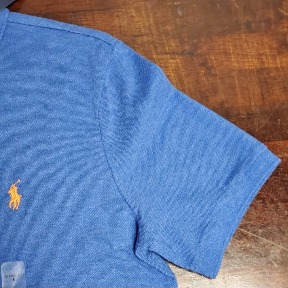 Sz Various Polo golf dress shirt blue