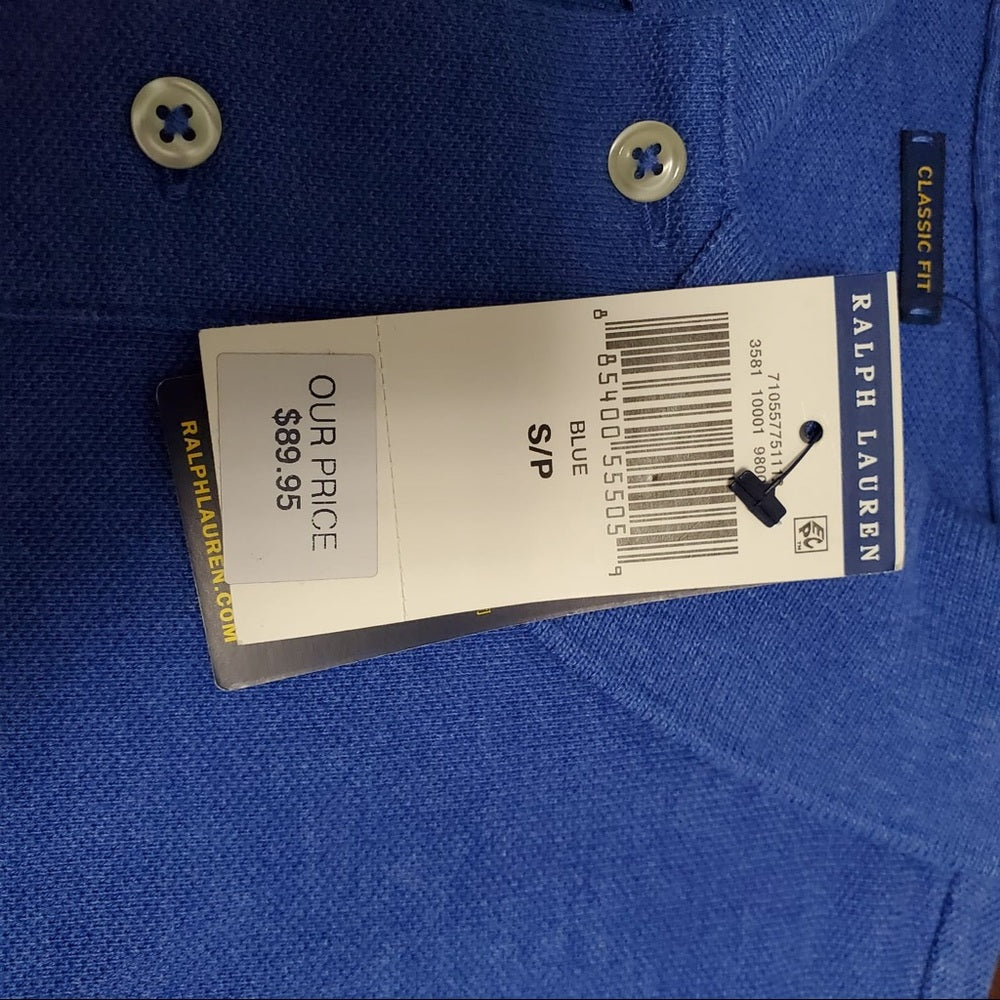 Sz Various Polo golf dress shirt blue